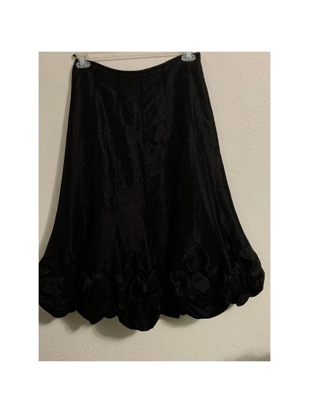 Km collection milla bell black floral skirt 8
